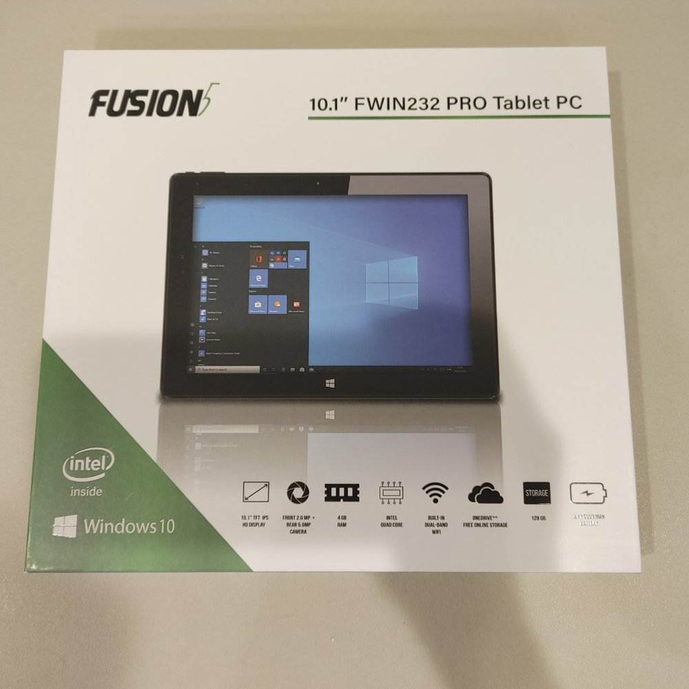 10" Windows 10 Fusion5 Ultra Slim Windows Tablet PC, 4GB RAM, 128GB storage